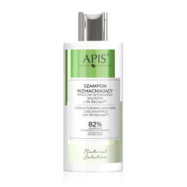 NATURAL SOLUTION, Kräftigendes Shampoo gegen Haarausfall mit 3% Baicapil, 300 ml - APIS natural cosm