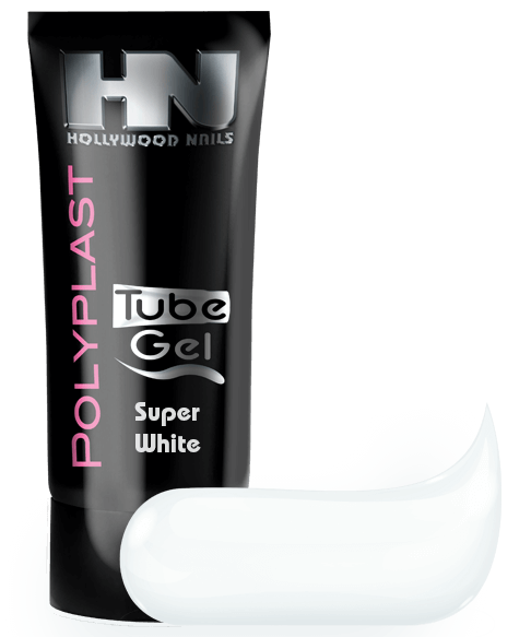 PolyPlast Tube Gel Super White 30g Poly Gel Acryl Gel - HN (Hollywood Nails)