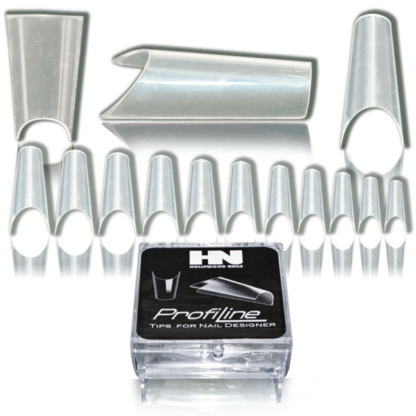Profi-Line Tips -TUBE NATURE- Gr. 09 - 50 Stück - HN (Hollywood Nails)