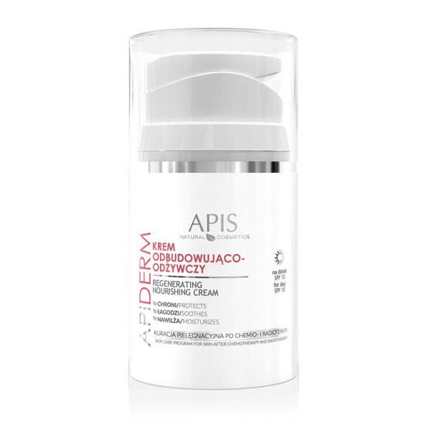APIDERM, Tagescreme zum Wiederaufbau nach Chemo- und Strahlentherapie mit SPF 10, 50 ml - APIS natur